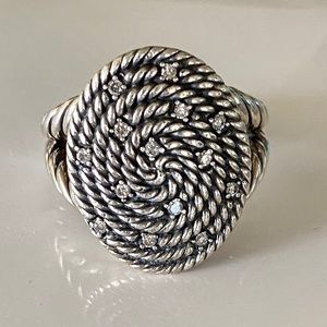 David Yurman Diamond Cable Coil Ring